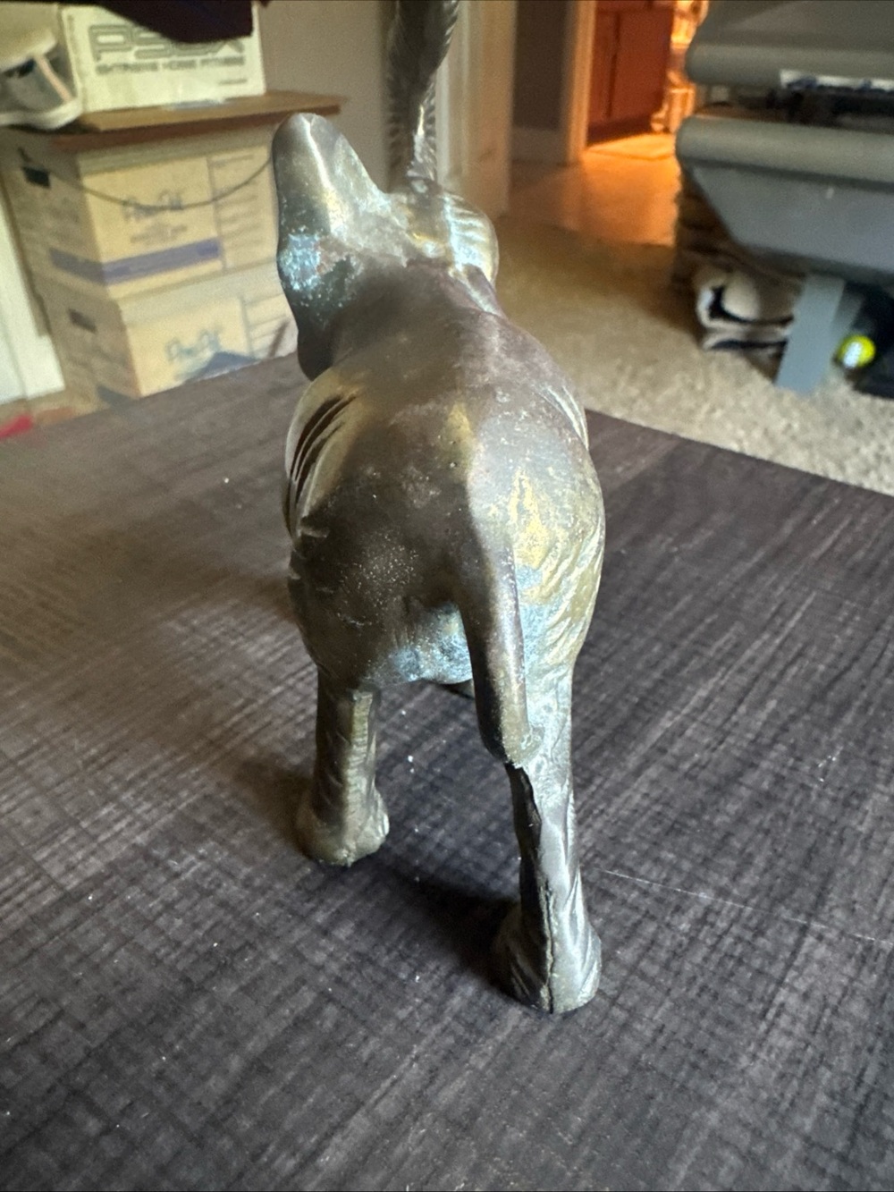 vintage brass elephant figurine 4.5”x 4.5” - Picture 5 of 12